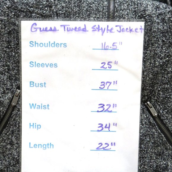 Black and White Moto Jacket Guess Vintage 90's Style Wool Blend.......325 - Picture 15 of 15